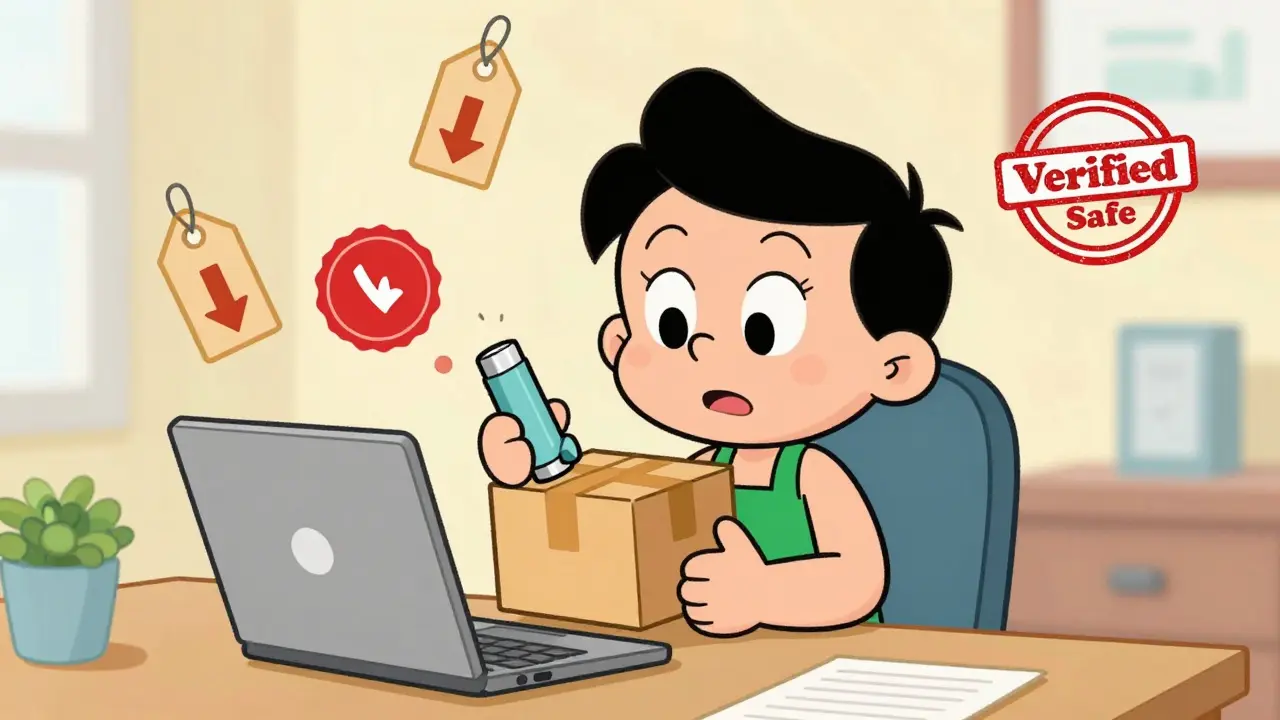 Happy person receiving safe medication delivery