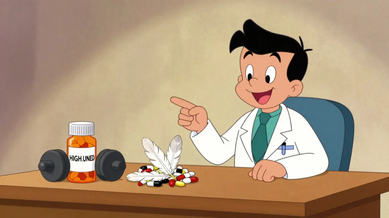 Doctor advising patient on choosing weight-neutral antidepressants.