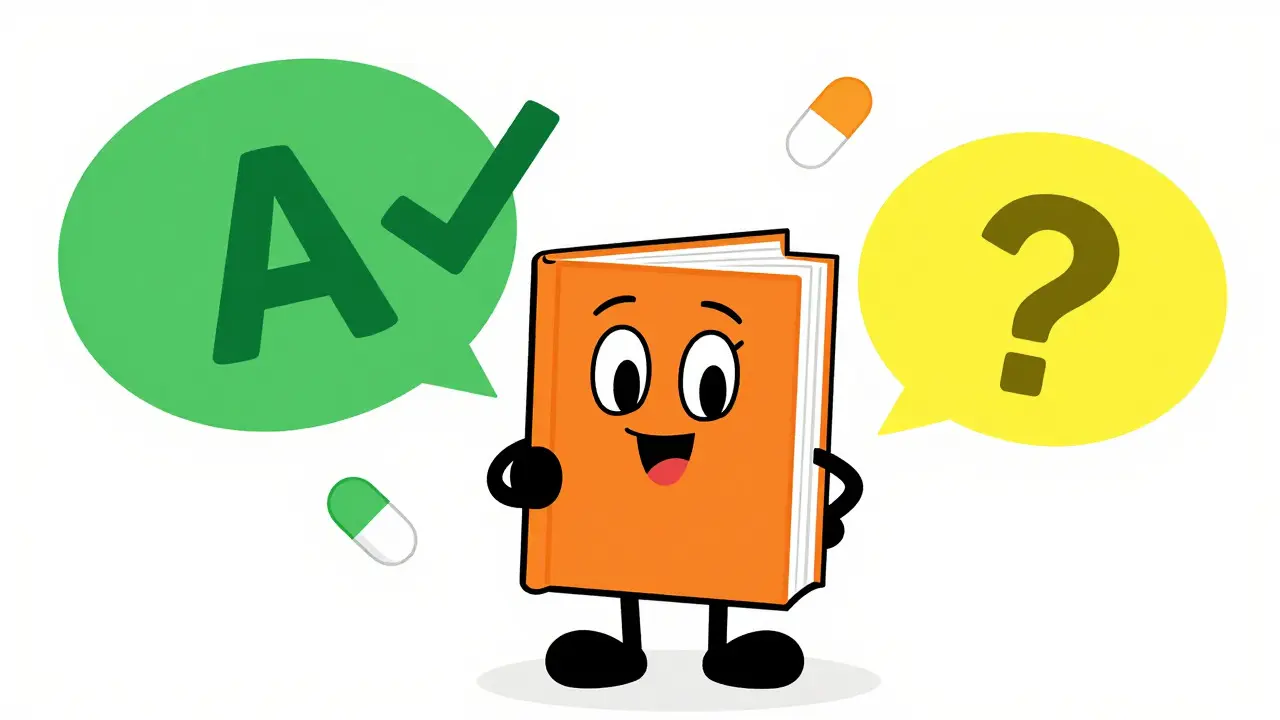 Orange Book character with A and B rating symbols